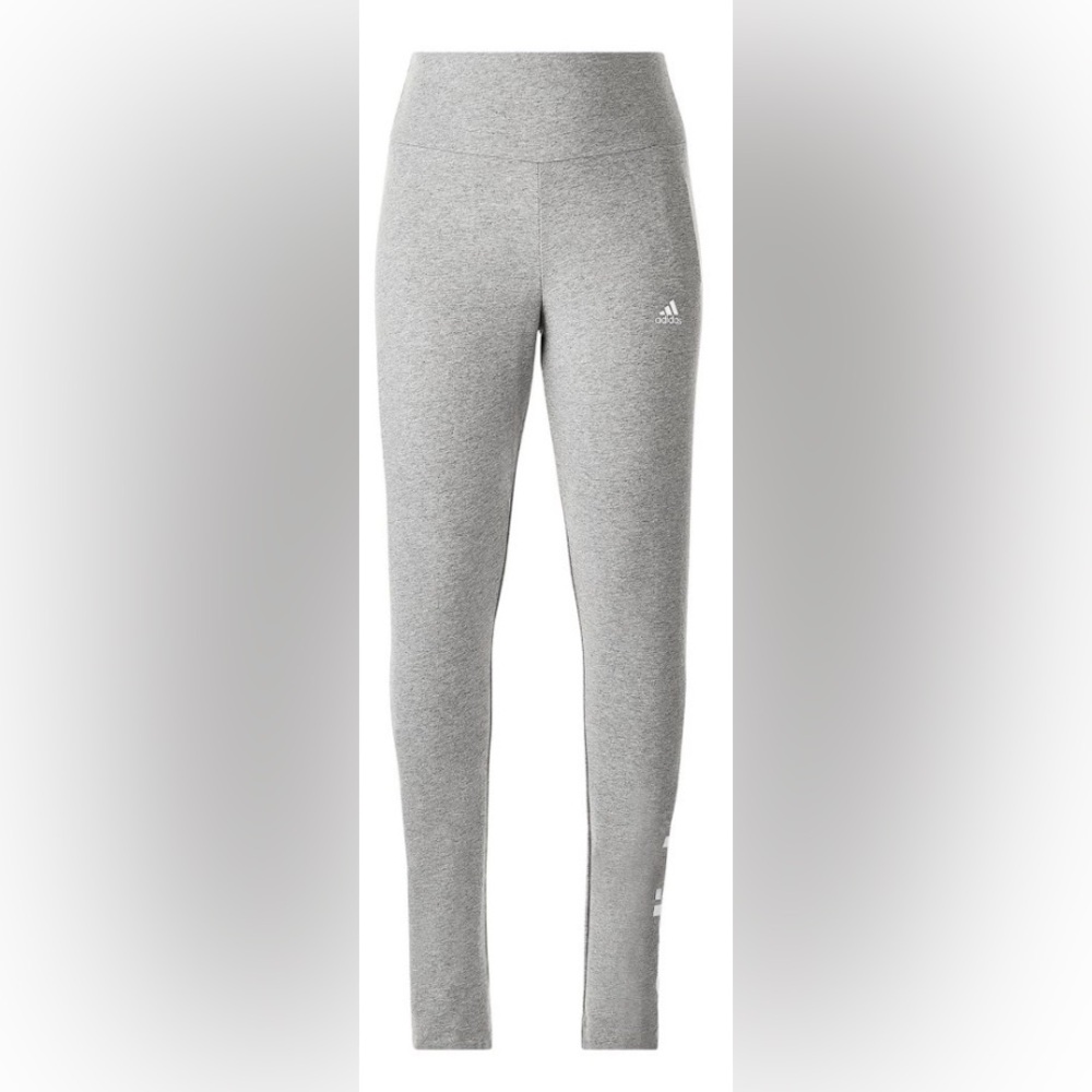 Women’s High Waisted Form Fitting Full Length Gray Adidas Small Leggings
